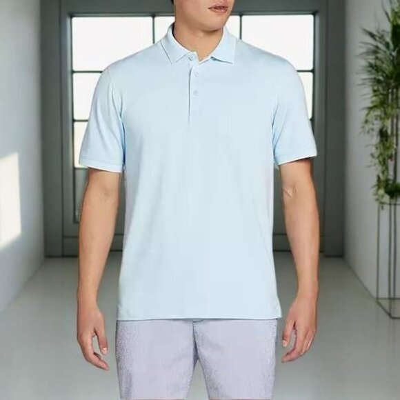 Walter Hagen Men's Soft Blue Clubhouse Pique Golf Polo T Shirt Size XXL NWT - Picture 2 of 6